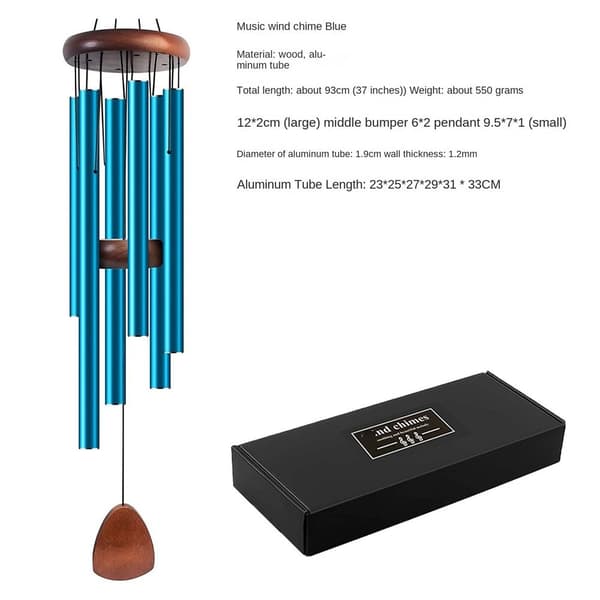 Vindspil med metalrør Aluminium Vindspil BLÅ blue
