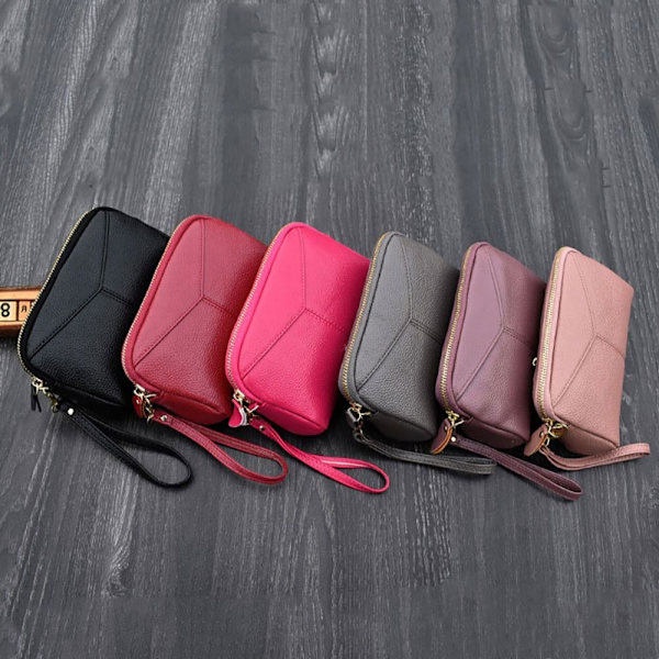 Clutch Taske Lang Læderpung SORT black