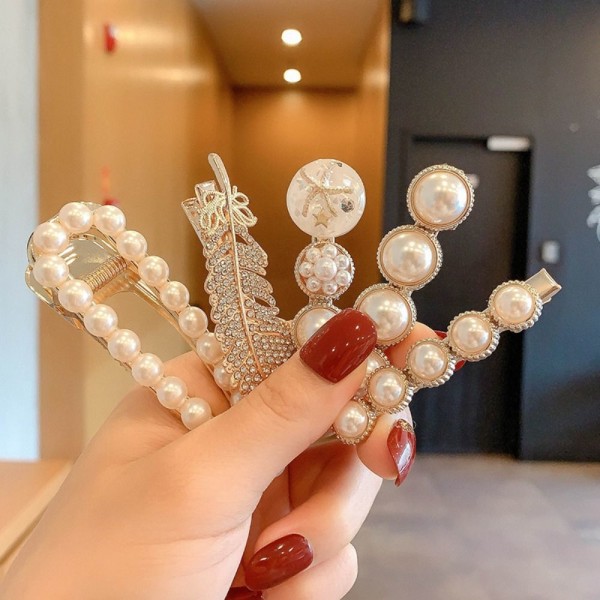 5 KPL Hiusneula Clip Hiusneula 5 KPL RANDOM WHITE 5PCS Random White