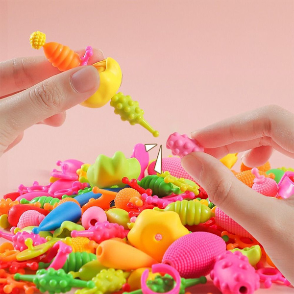 Färgglada handgjorda pärlor DIY-pärlor Material Girls Toy Accessories 100pcs