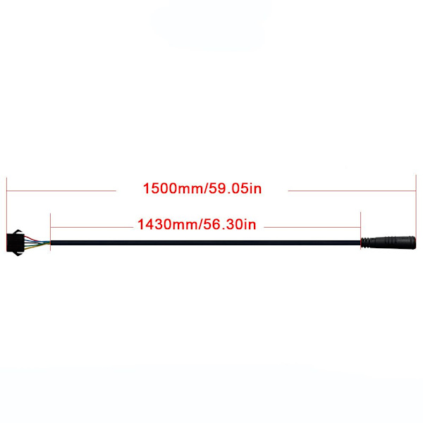 5-polet instrumentomformerkabel SM-stik E-cykeladapterstik