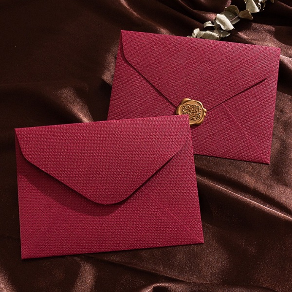 5 kpl Kirjekuoret Set Kirjepaperi VIININ PUNAINEN Wine Red
