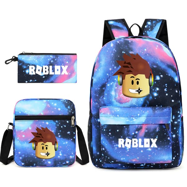 Roblox ryggsäck reseväska skolväska för studenter 3-pack