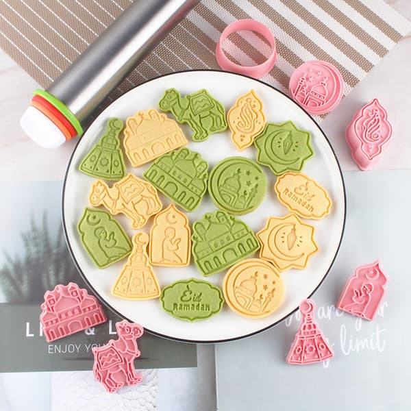 8 stk/sett Eid Mubarak Kakeformer for Baking