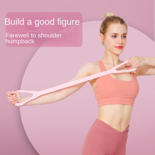 Båre Yoga Pilateselastisk Bånd Yoga Stretching Fitness Bånd Pink