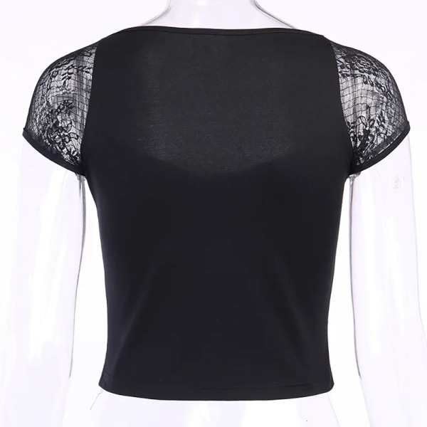 Tank Top Lace T-paita BLACK S Black S