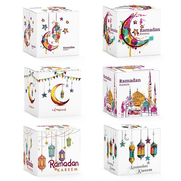 6st EID Mubarak presentförpackning Godispåsar STIL 1 STIL 1 Style 1