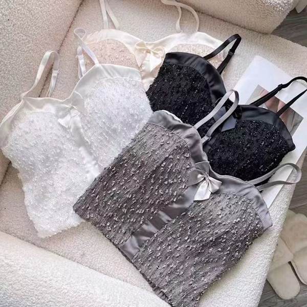 Bowknot Camisole ermeløse tanktops FARGE 3 FARGE 3 Color 3