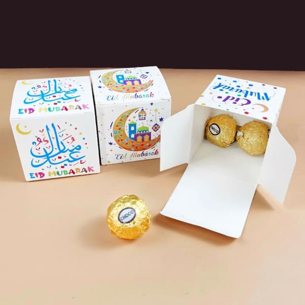 10 st Eid Mubarak Presentförpackningsaskar Godisask D D