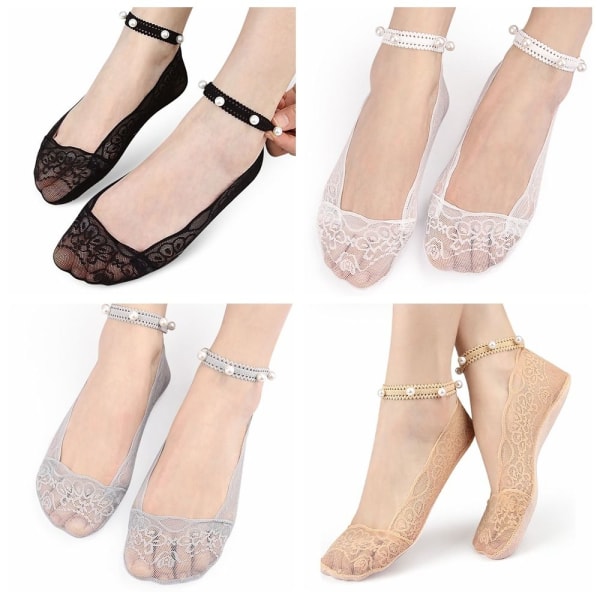 Pearl Lace Socks Ontot pitsiset venesukat 3 3 3