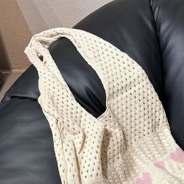 Strikkede Håndtasker Skuldertaske PINK Pink