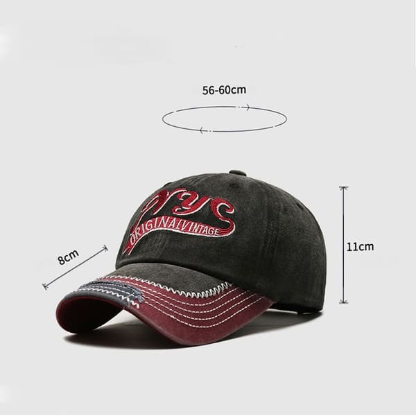 NYS Broderi Baseball Caps Slitte Falmede Hatter GRÅ grey