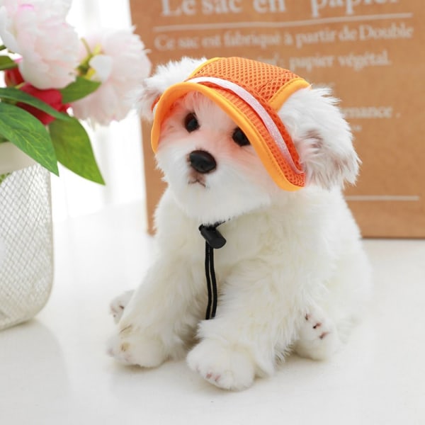 Prinsessa Pet Cap koiran visiirihattu ORANSSI M orange M