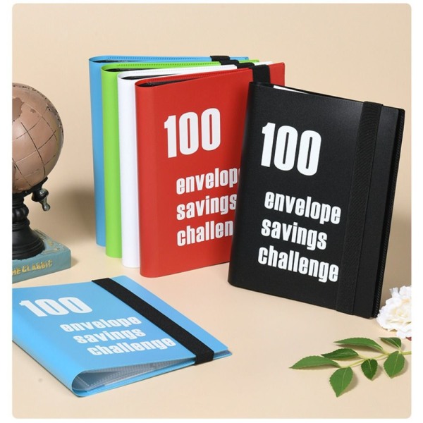 100-dagars utmaningspärm Budgetpärm BLÅ blue