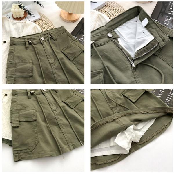 Denimnederdel Mininederdel KHAKI M Khaki M