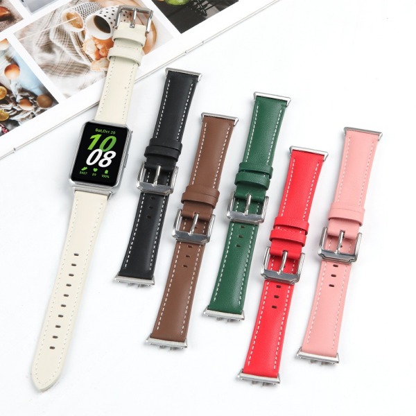 Watch i läder VIT White