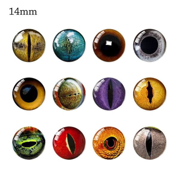 20 stk/10 par Øjne Håndværk Øjne Puppet Crystal Eyes FARVE color random14mm