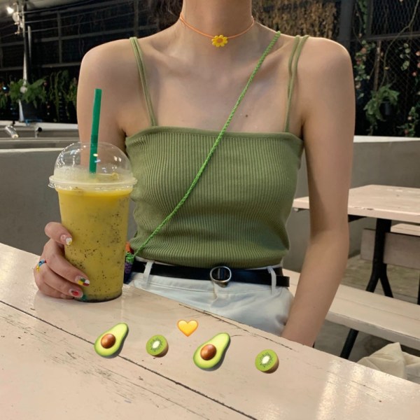 Sexig Sling Sleeveless Linne LJUSGRÖN Light Green