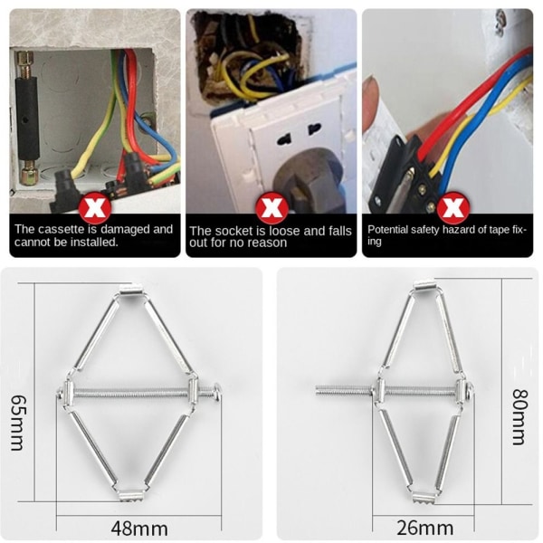 Stikkontakt Boksholder Veggbryter Stikkontakt 6STK 6STK 6pcs