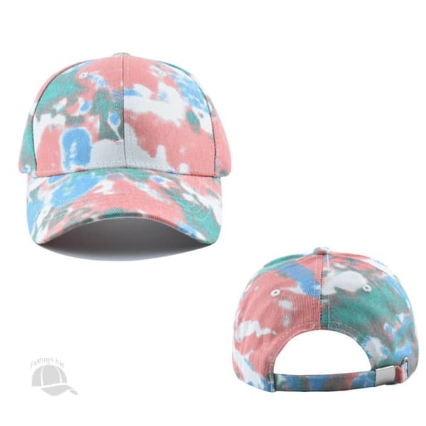 Baseballcaps Batikkfarget Solhatt ROSA Pink