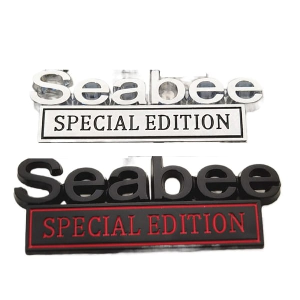 2 STK Seabee Edition-emblem 3D-metallbildekaler Bilmerke-klistremerke