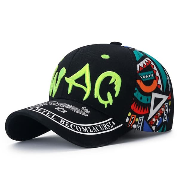 Baseball-lippis Hip Hop -hatut MUSTA Black