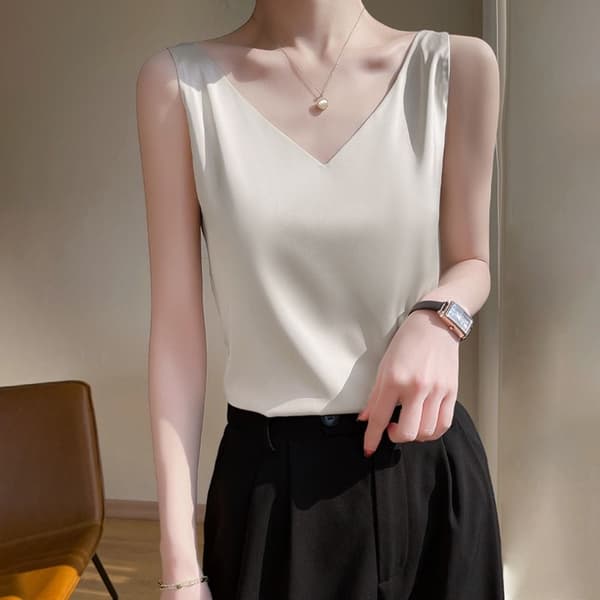 Tanktoppe til kvinder, damevest, BLÅ L Blue L