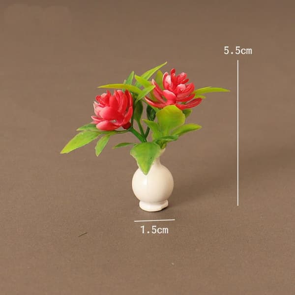 Dukkehus Miniatyr Plast Simulering Vase 2 2 2