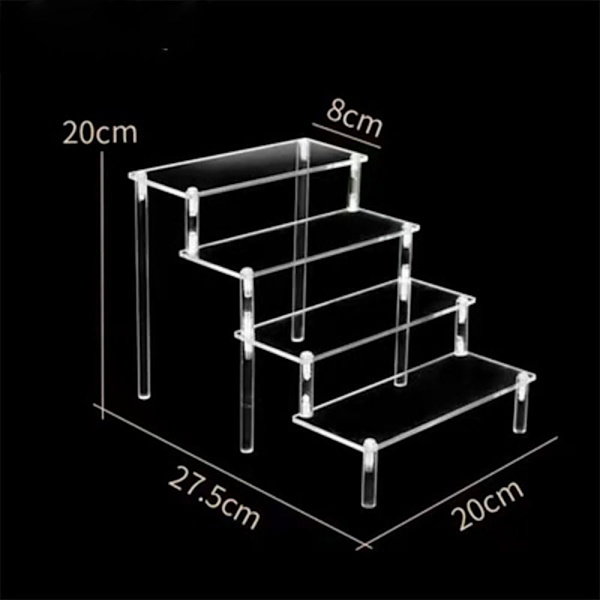 Akryl Display Stand Figur Hylde 20X8CMSINGLE LAYER SINGLE 20x8cmSingle layer