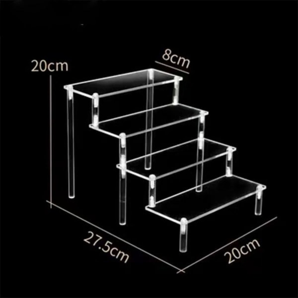 Akryl Display Stand Figur Hylde 30X8CMTWO-LAYER TO-LAYER 30x8cmTwo-layer