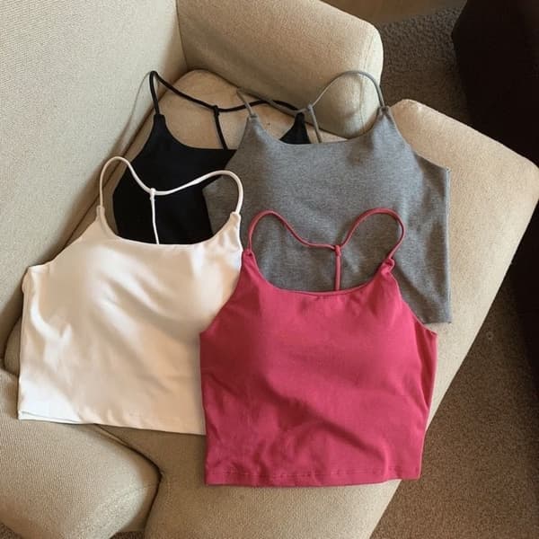 Dame Camisole Kort Vest SORT Black