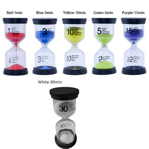 Timeglas Timer Børste Tænder Ur LILLA-15MIN Purple-15min