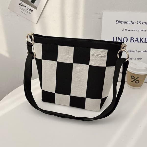 Crossbody Stickad Väska Stickad Handväska 2 2 2