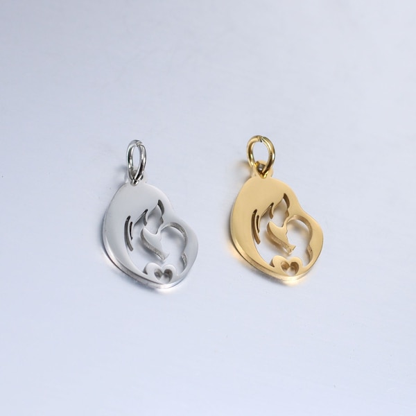 5kpl Mom Charms Riipus HOPEAA SORMUKSEN KANSSA Silver with Ring-with Ring