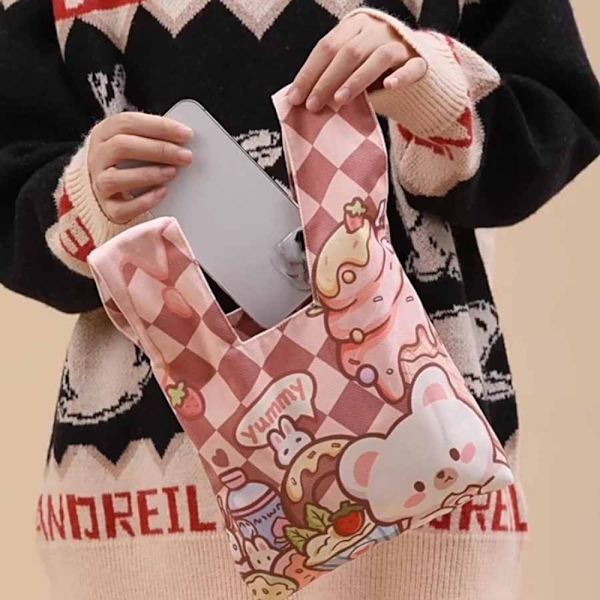 Strik Håndtaske Tote Bag PINK BEAR BEAR pink bear-bear