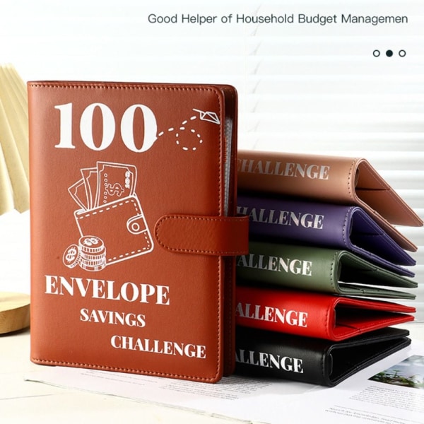100 Days Savings Challenge 100 Konvolut Udfordring Binder SORT Black