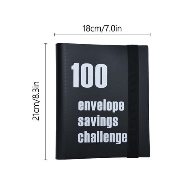 100 Dages Par Udfordring Binder Budget Binder SORT black
