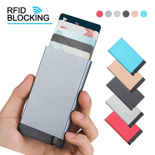Kreditkortholder RFID-kortkasse GRÅ Grey