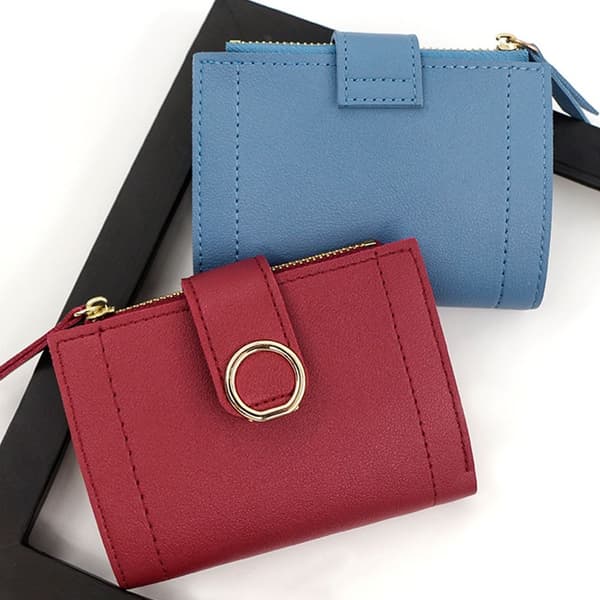 Kort damepung dame clutch veske GRÅ grey