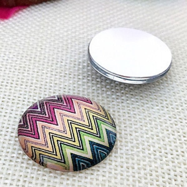 20 stk. trykt glas cabochons Swirl glas cabochons 15MMCOLOR 15mmcolor random