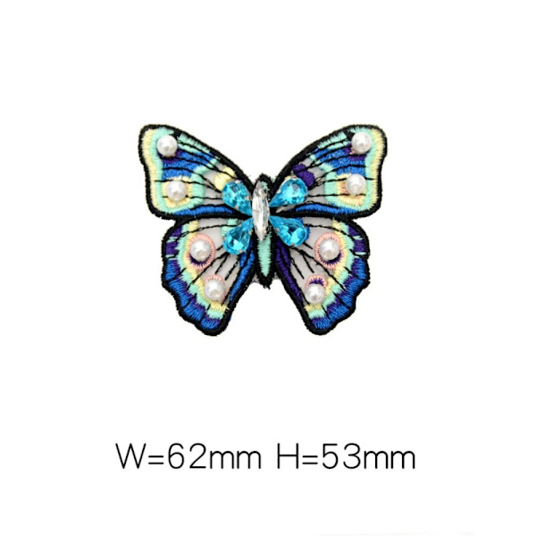 Butterfly Rhinestone Beaded Patches Sy på Crystal Patches