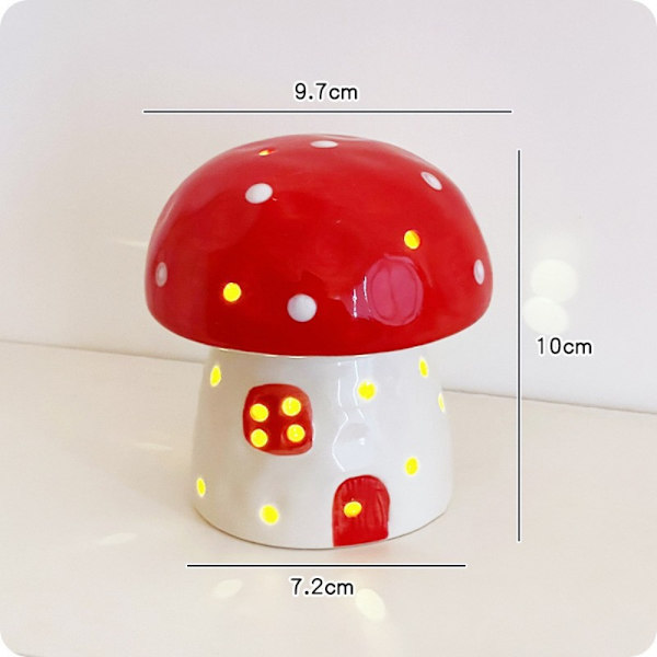 Creative Mushroom Night Light Keraamiset yövalot PUPURA Purple