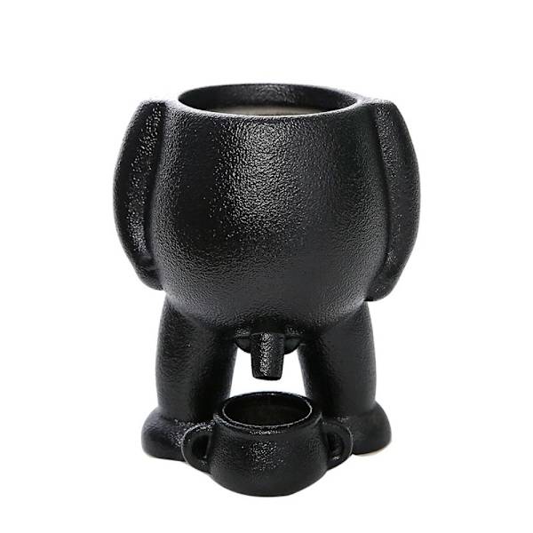 Mini Blomsterpotter Figur Vaser SORT Black