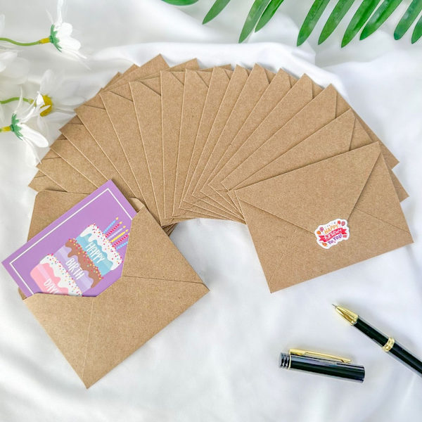 Gratulerer med bursdagskort Multipack hilsenpakke med konvolutter Birthday Card Set