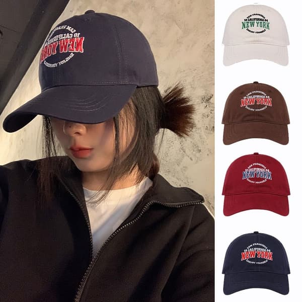 Broderte baseballcaps bomulls solhatter MARINEBLÅ navy