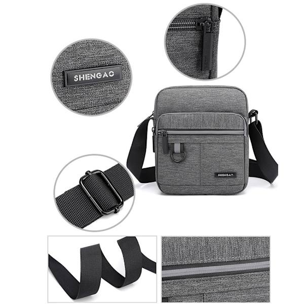 Herrar Väska Axelväska Messenger Bag GRÅ grey