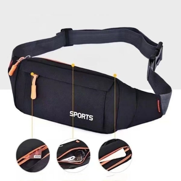 Midjepaket Midjeväska SVART black