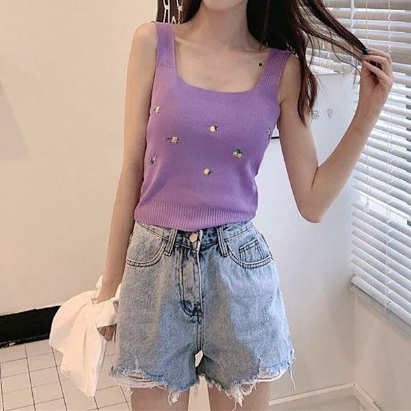 Tank Top Crop Top SORT Black