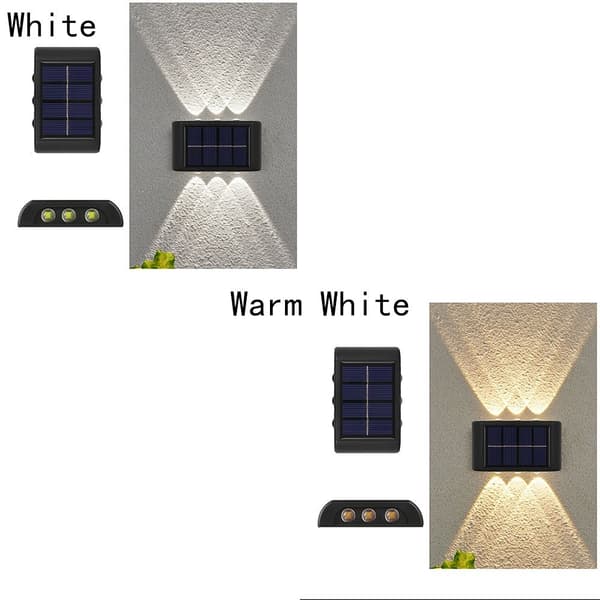 2/4 STK. Solcellelamper Væglamper HVID 4 STK. 4 STK. white 4PCS-4PCS