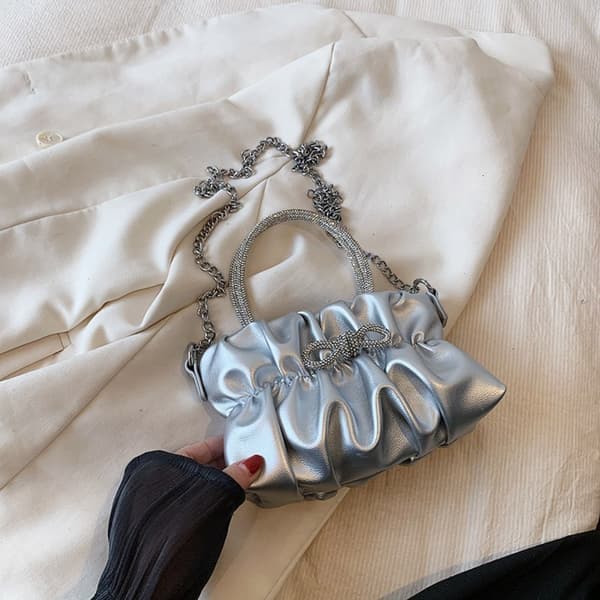 Axelremsväska Hinkväska SILVER Silver